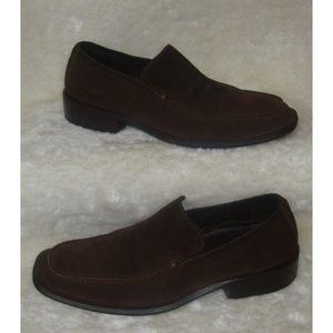 GUCCI Brown Suede Leather Slip On Dress Loafer Shoes Men Size 7 D